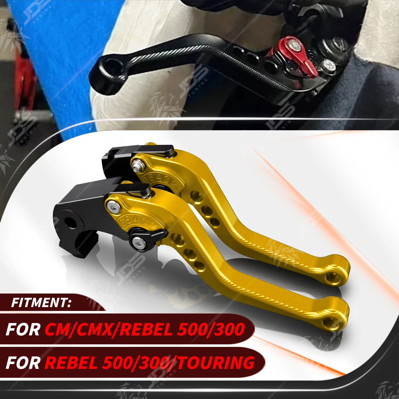 For Honda CM/CMX/REBEL 500/300/TOURING/SE 2016-NOW Sport Short Brake Lever Adjustable Handle Levers Three-Fingers Accessories