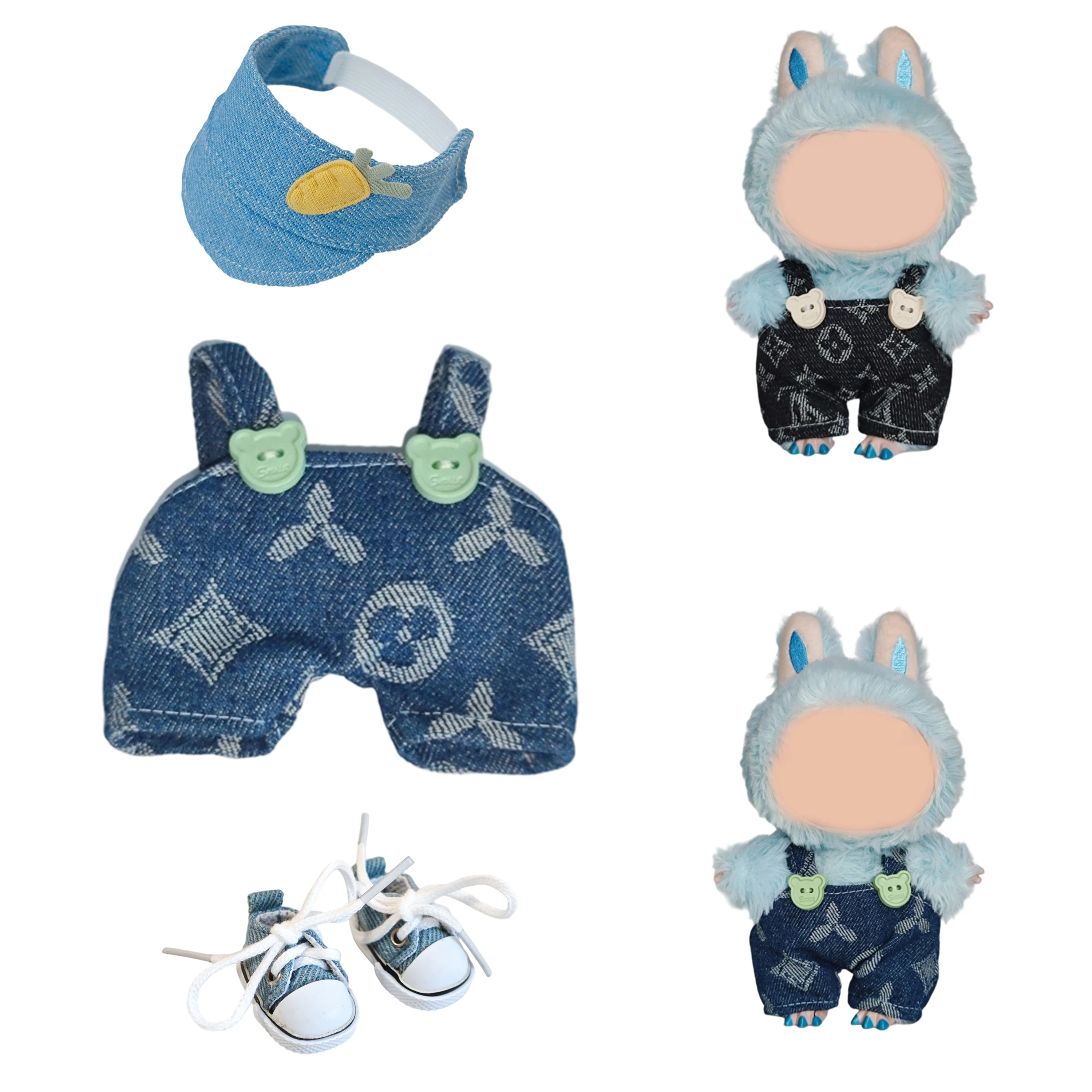 

For 17cm Labubu Plush Doll Skirt- Adorable Skirt Set for DIY Clothes Accessories Gift
