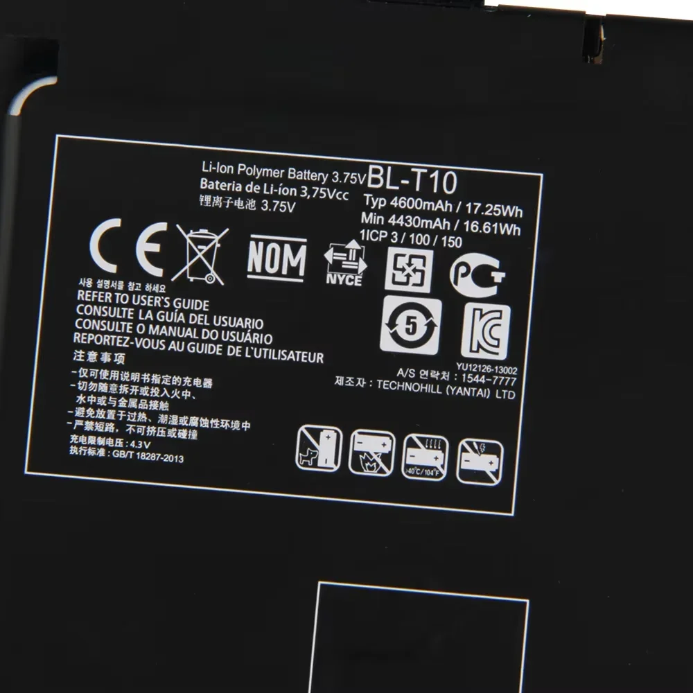 Replacement Battery BL-T10 For LG Optimus G Pad G 8.3 V500 BL-T10 4600mAh 4.3V High Quality Batteries With Tool