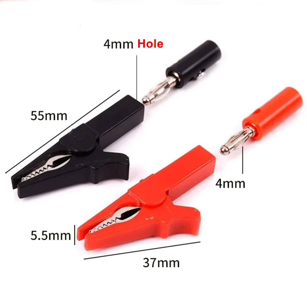 التمساح كليب مع الموز المقابس مجموعة لا لحام معزول بالكامل السلامة الكهربائية اختبار التمساح كليب موصل لمتعدد