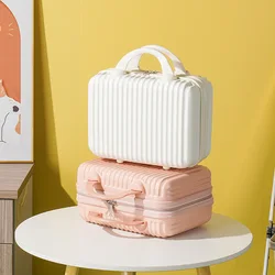 Small Cabin Travel Hand Mini Carrying Luggage Suitcase New Female Fashion Cosmetic Case 14 Inch Small Portable Storage Box