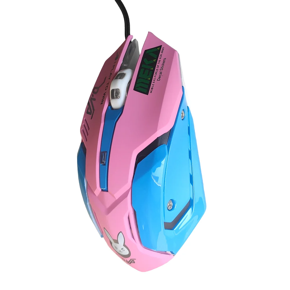CARPBABA CBbVMO161 Jogo Mouse Rosa Rabit Com Fio Cabo USB Gaming Computer Mouse Ajustável DPI Ergonômico Para Laptop PC