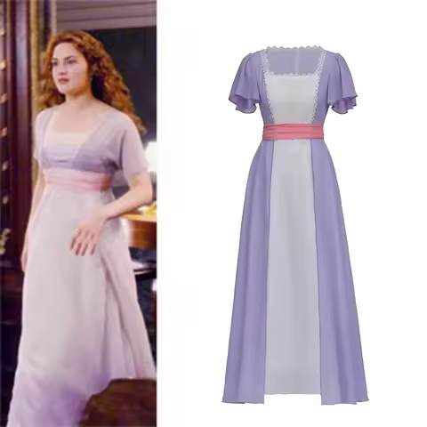 Titanic Rose DeWitt Bukater Cosplay Costume Dress Outfits Halloween Carnival Party Evening Gown Dress