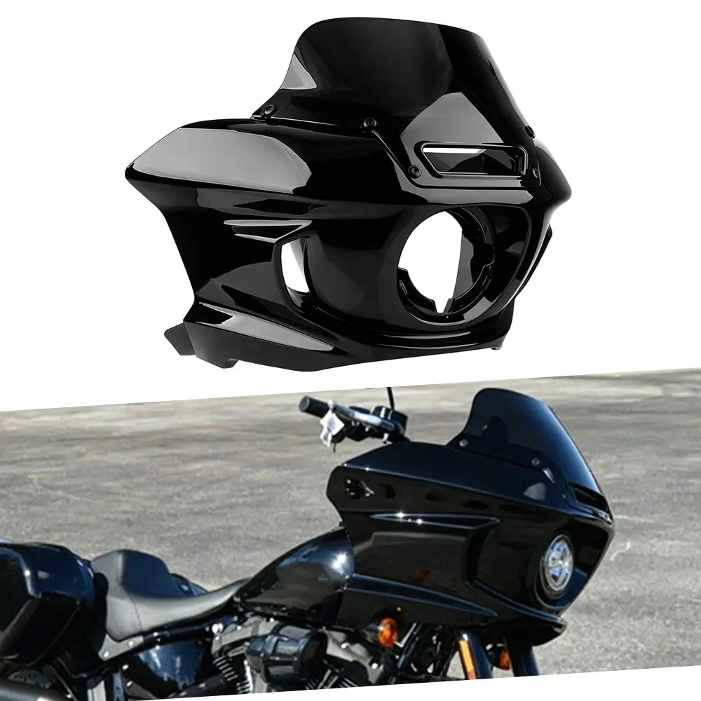 

Brand New Fairing Windshield Fits For Harley Softail Low Rider St/El Diablo Easy Install Abs Plastic Surface Painted Gloss Black