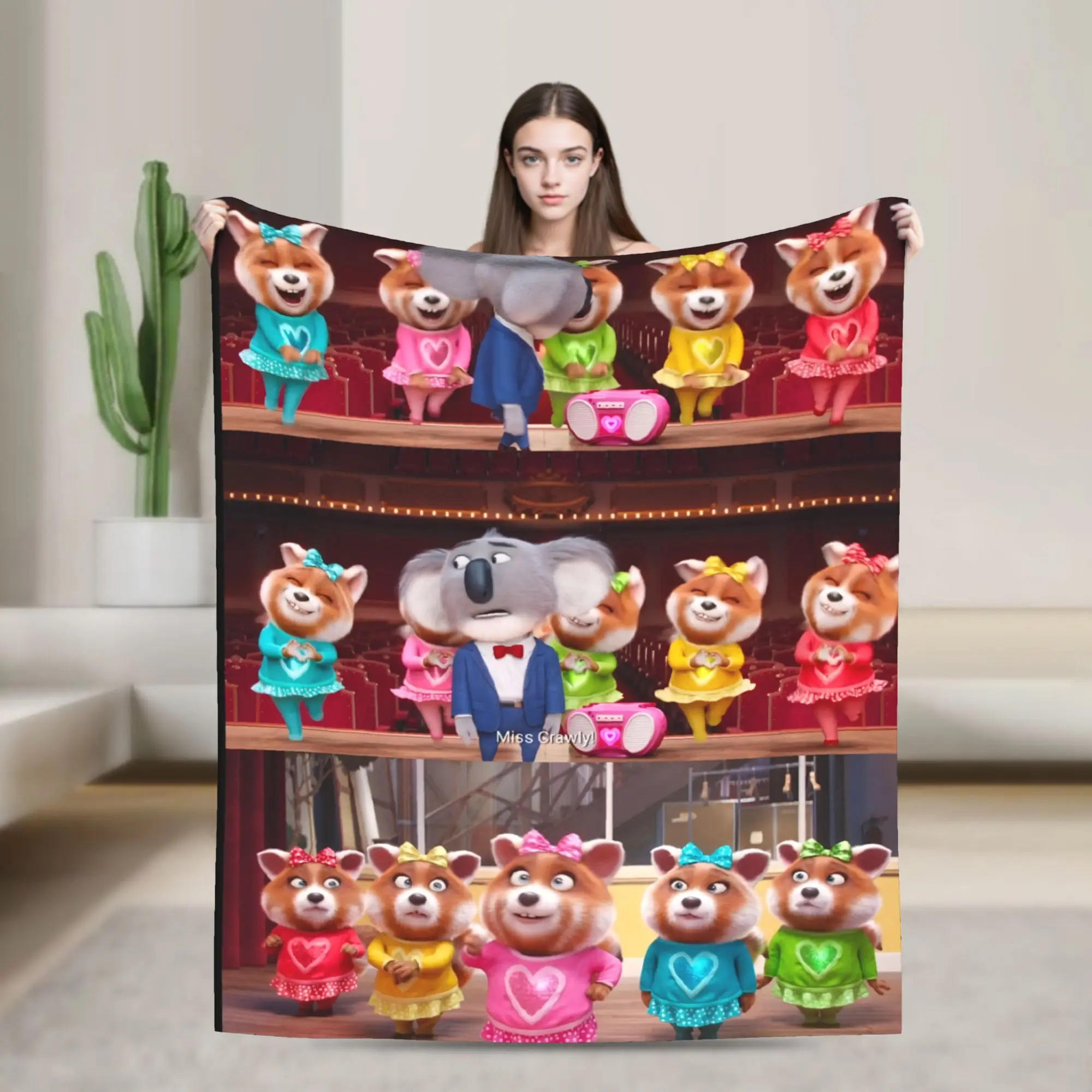 Sing 2 Movie Blanket Multi-size Cozy and Lightweight  Throw Blankets for Sofa Couch and Bed