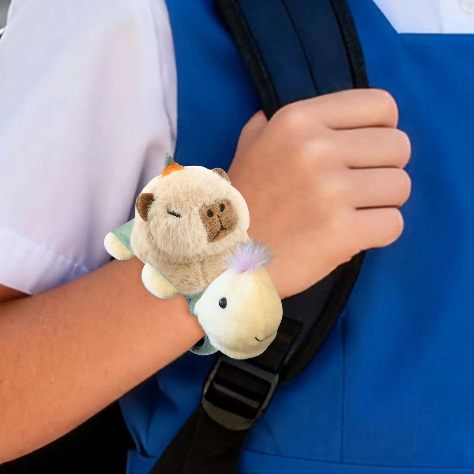 Bransoletka z kapibarą dla dzieci, zabawna bransoletka z funkcją potrząsania, pluszowa zabawka, bransoletka z kapibarą odpowiednia dla dzieci i nastolatków.