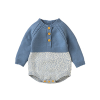 Newborn Baby Bodysuits Spring Autumn Long Sleeve Infant Kids Boys Girls Knit Onesie Body Tops Winter Toddler Kids Coverall 0-18m