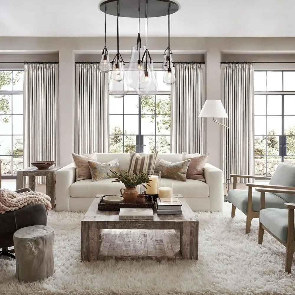 Rideaux élégants en lin à flocons d'avoine, 90 rideaux plissés occultants, ensemble de 2 panneaux pour chambre et salon