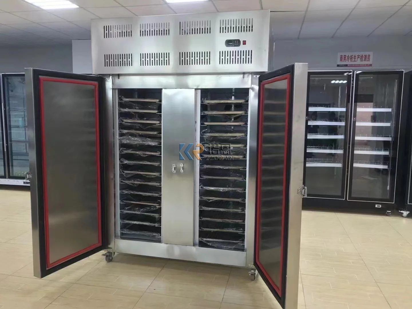 Congelador vertical de puerta simple/doble, congelador horizontal por lotes de supermercado para bola de masa, congelador profundo de mariscos y carne