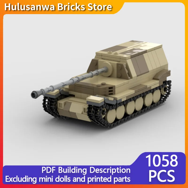 

WW2 Heavy Tank Destroyer Model MOC Building Bricks War Equipment Modular Technology Gifts Holiday Assemble Children Toys Suit
