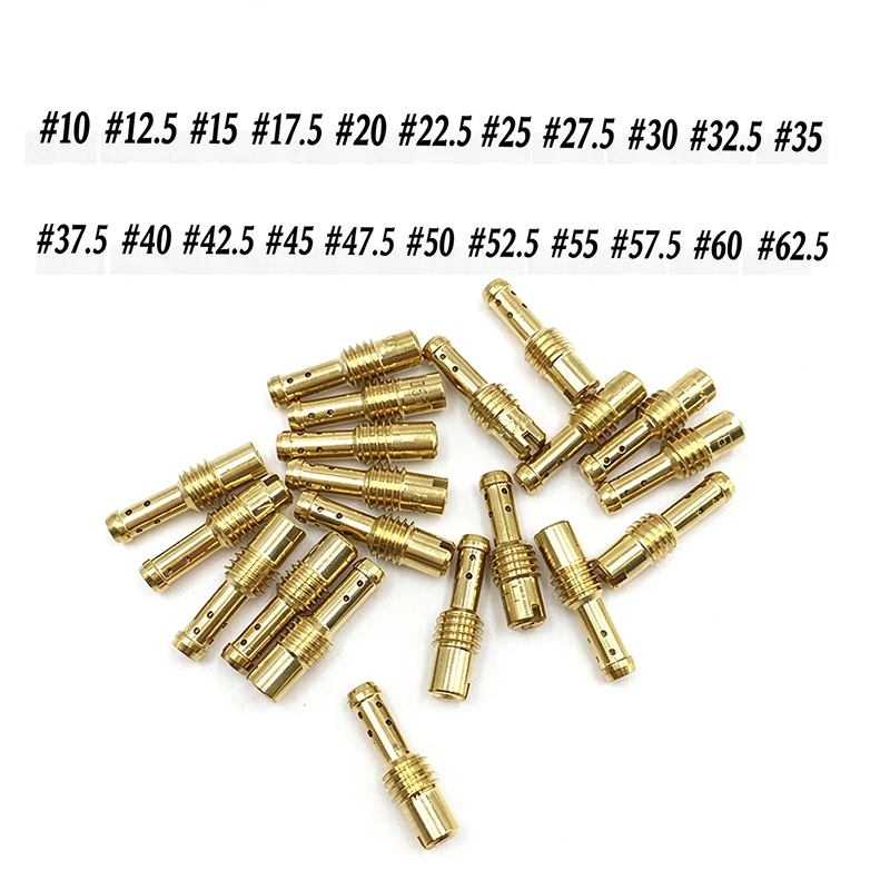 Motorcycle Slow Pilot Jet 8 Bleed Holes For Mikuni VM/TM/TMX VM22/210 Carb AX100 EN GN TZR, Sizes #10 to #62.5