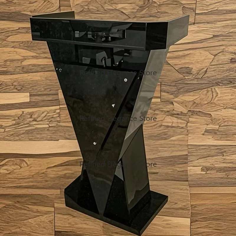 Modern Collapsible Transparent Acrylic Lectern Podium For Classroom Meeting Speech Presentation