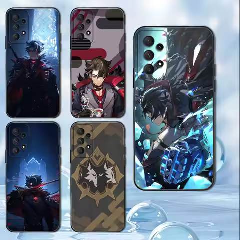 G-Genshin Impact Wriothesley Phone Case For Samsung Galaxy A13,A21s,A22,A31,A32,A52,A53,A71,A80, Soft Black Cover