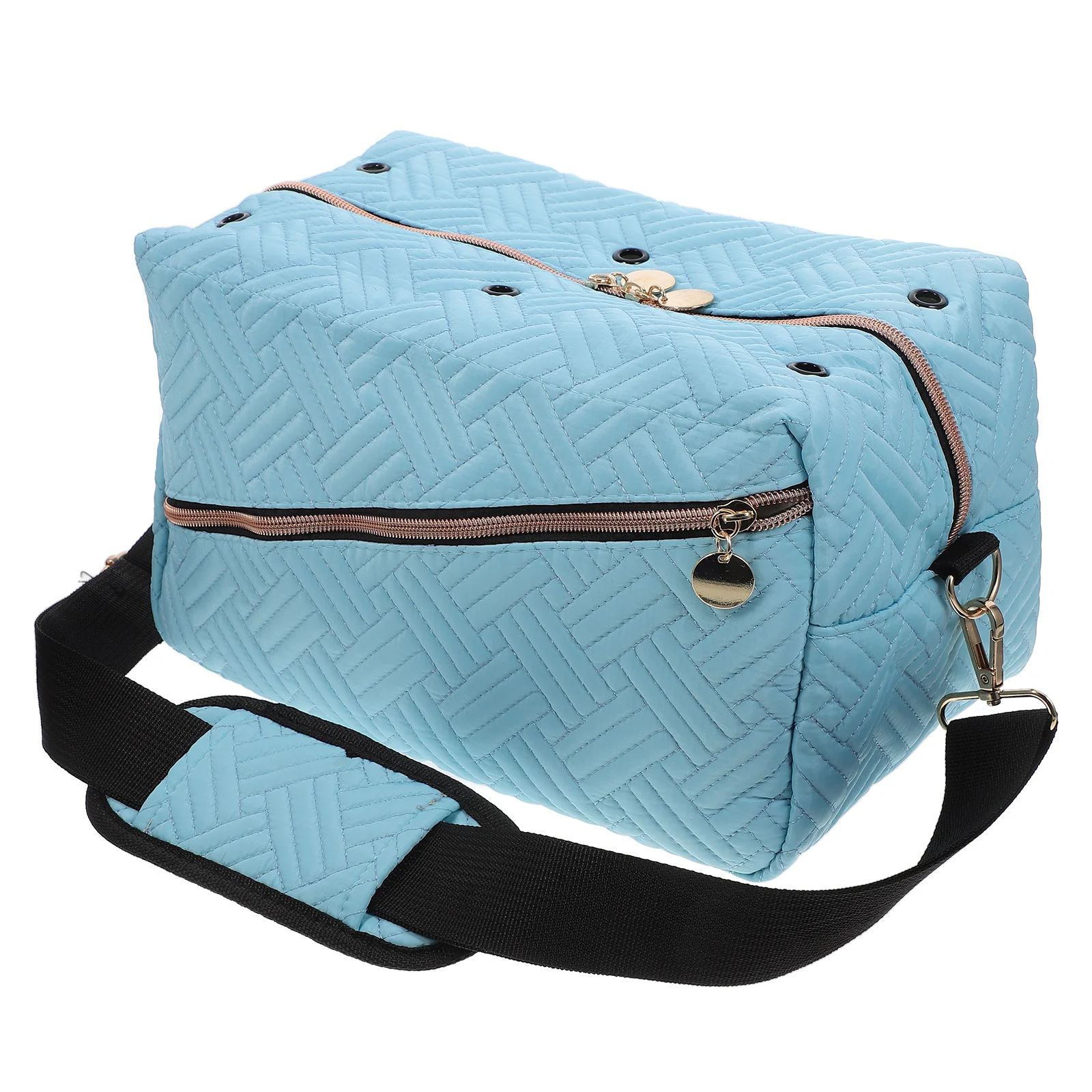 

Sewing Storage Bag Yarn ganizer Crochet Bag Sky Blue Large Capacity Needlework Tools Holder Portable Knitting Case Shoulder Belt