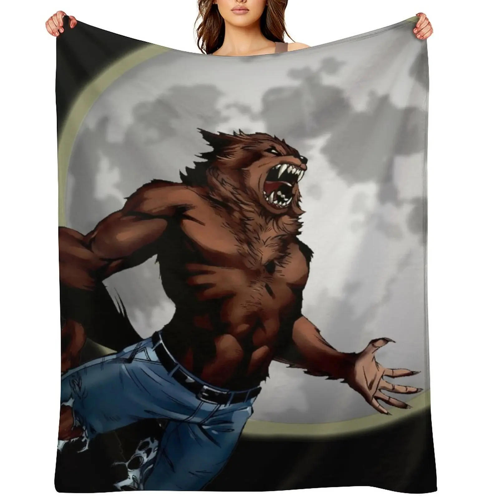 

Werewolf Throw Blanket decorative Softest Kid'S Polar Blankets