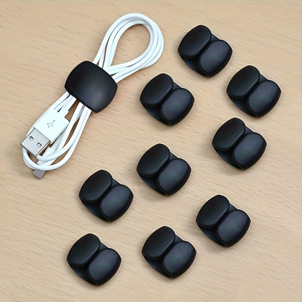 5/10/20Pcs Cable Organizer Clips – Multi-Functional Cord Holders for Charging & Headphone Cables