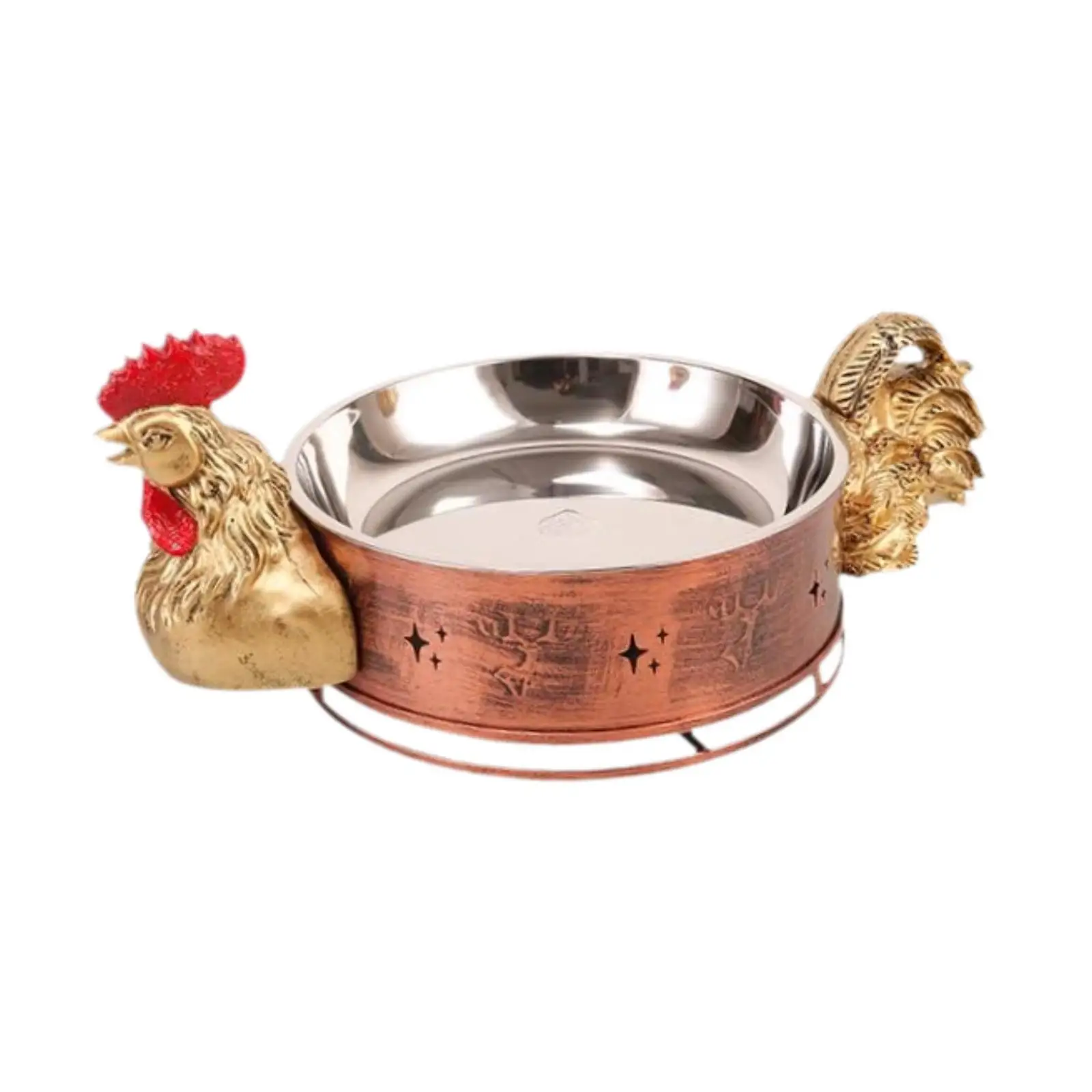 Chicken Dry Pots Stockpot Shabu Shabu Hot Pot Creative Alcohol Stoves Food Warming Tray for Party Kitchen Camping Household