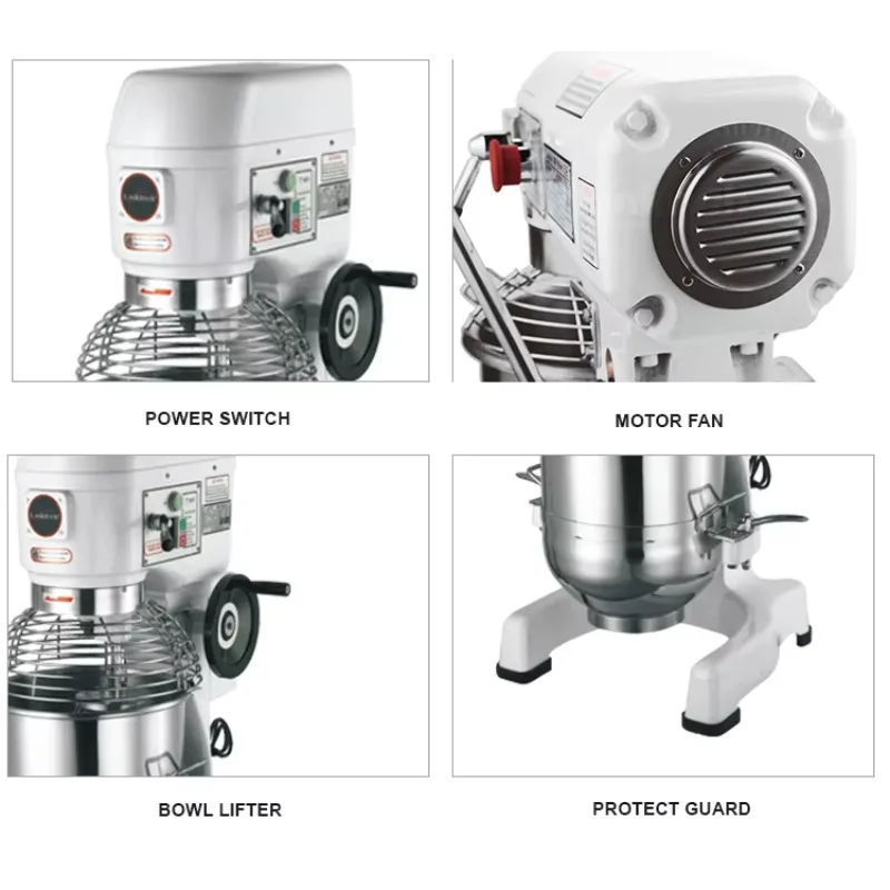 

Commercial 30L M30A Heavy Duty Dough Mixer Spiral Food Mixer With Bowl-Lift Design & Accessories-Flat Beater & Dough Hook