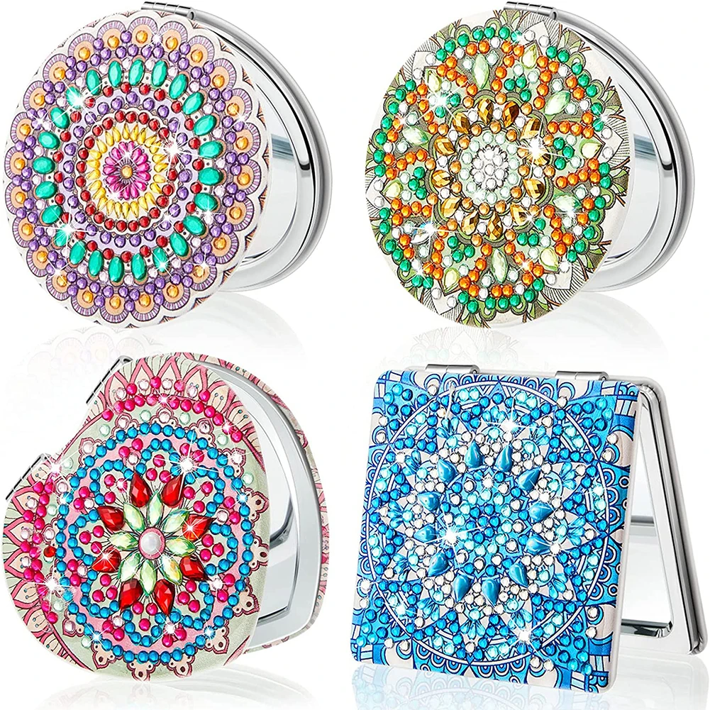 Fai da te diamante arte mosaico specchio per il trucco punto croce Kit di ricamo a forma speciale pittura portatile per Kit di numeri per adulti e bambini