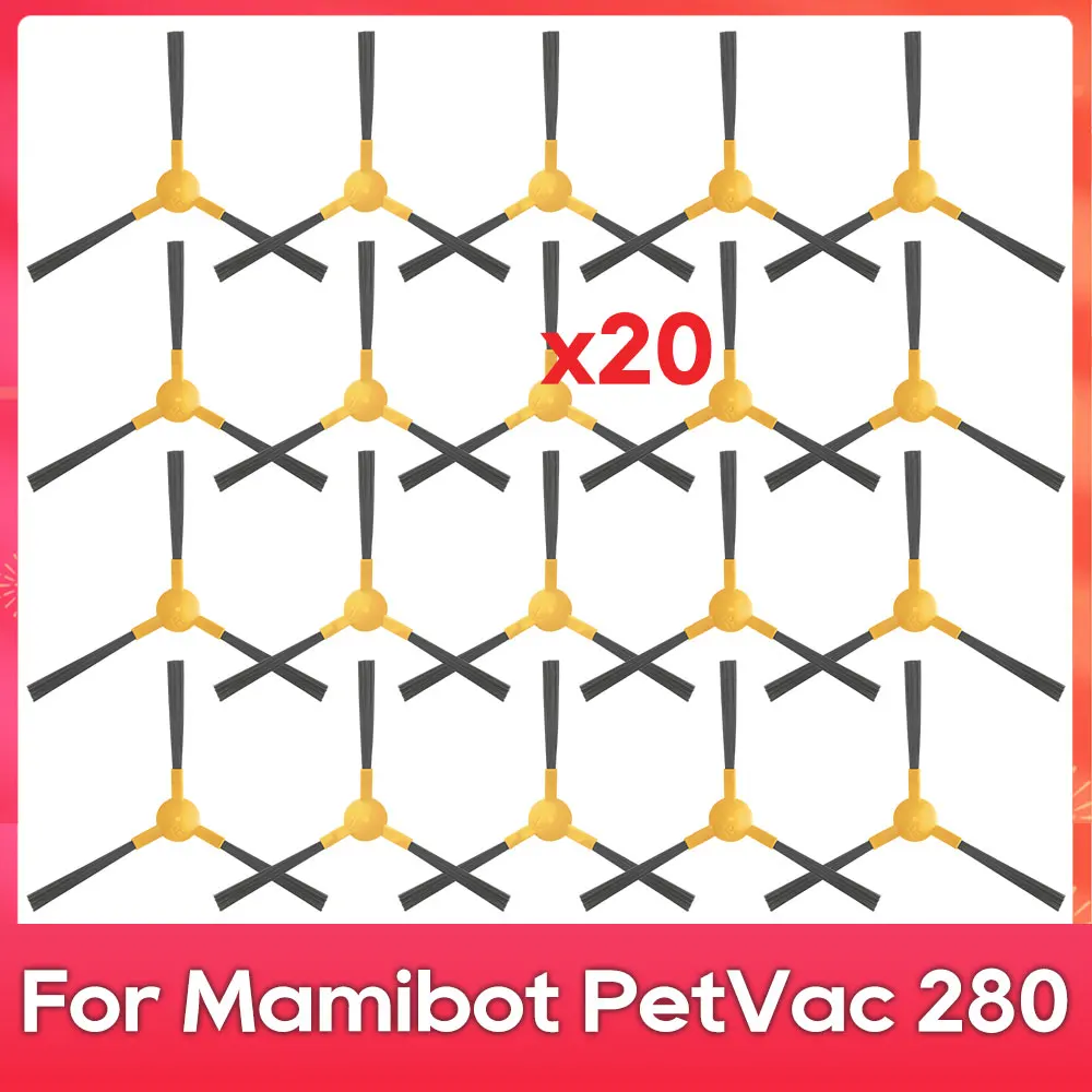 Kompatibel mit ( Mamibot PetVac 280, EXVAC660, EXVAC680S, EXVAC880 ) - Teile und Zubehör: Seitenbürsten-Kit für Roboterstaubsauger