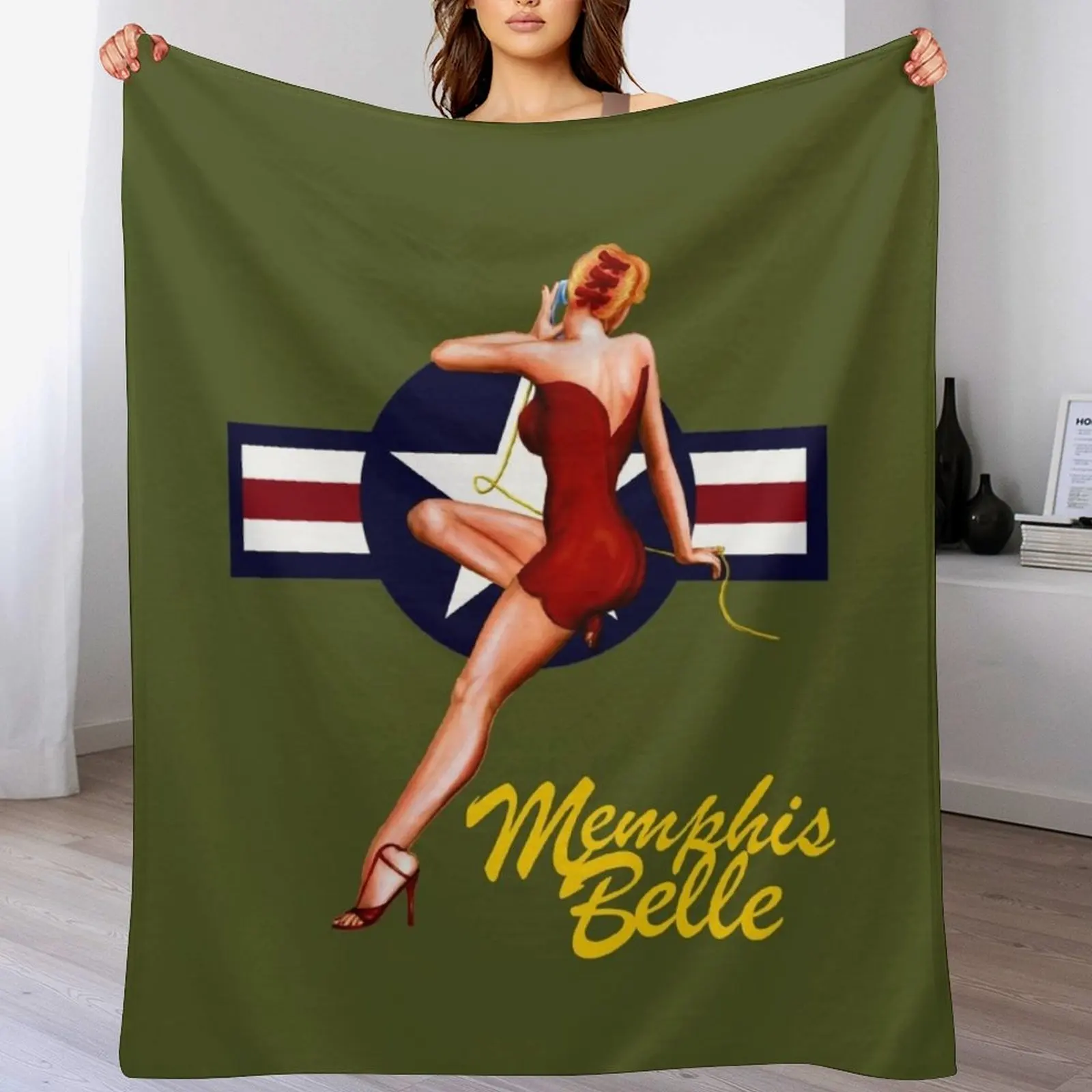 

New The Memphis Belle Throw Blanket Camping Soft Thins Blankets