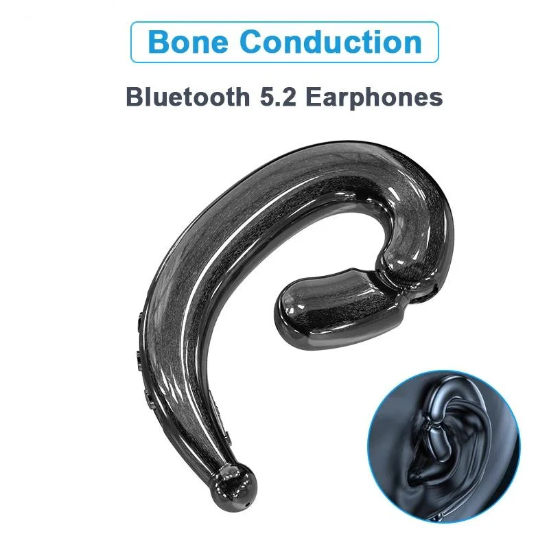 Bone Conduction Earphones TWS Bluetooth 5.2 Wireless Headphones Sports Headset Waterproof Noise Reduction Hanging Ear for Phones