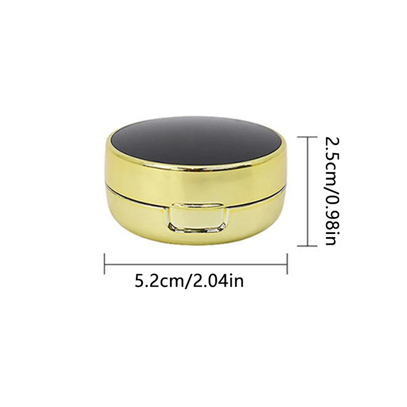 กล่องพัฟลมแบบพกพาสำหรับเครื่องสำอาง พร้อมฟองน้ำแต่งหน้าและกระจก สำหรับบีบีครีม รองพื้น DIY