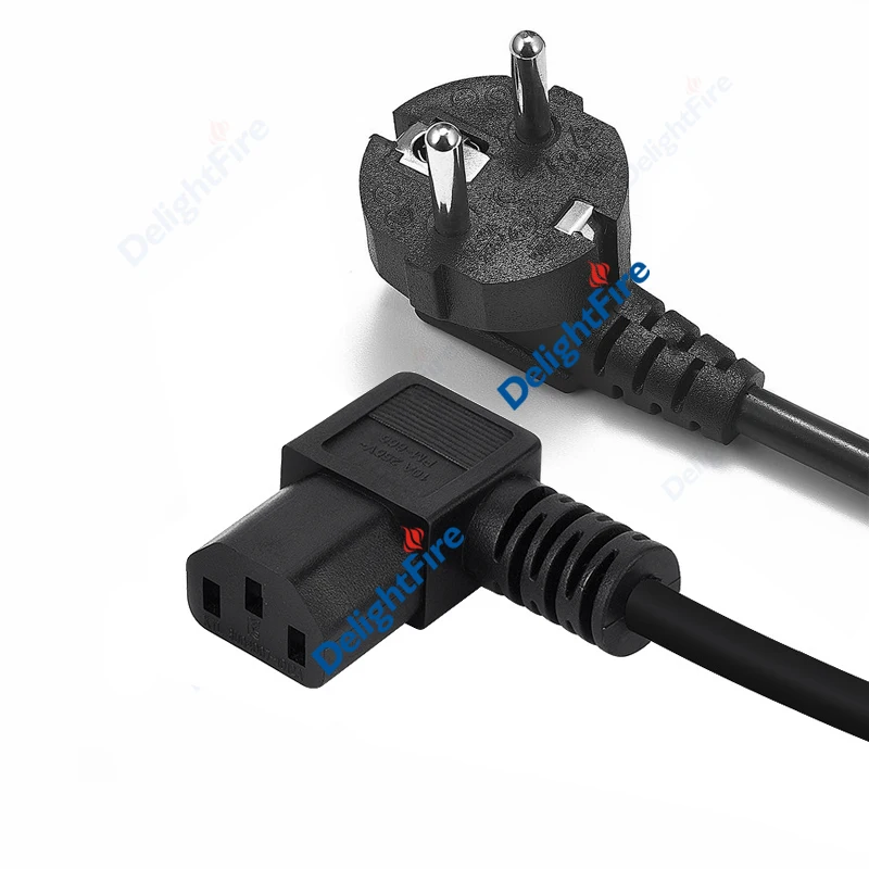Typ E Stecker AC Netzteil Kabel IEC C13 Rechten Winkel 1,5 m AC Netzkabel Für DJ Studio Lichter PC Computer Monitor LED Projektor