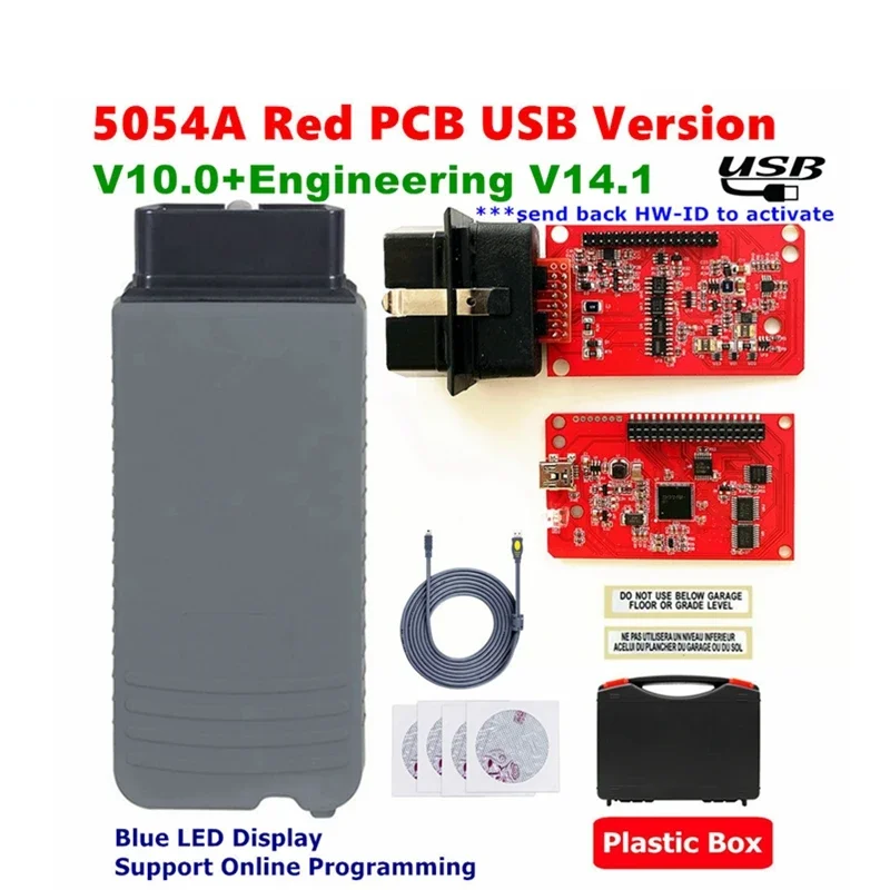 Blue LED Display New Type 5054A USB Version Red PCB V10.0 & Engineering V14.1 Online Programming ID Activate 5054 OKI