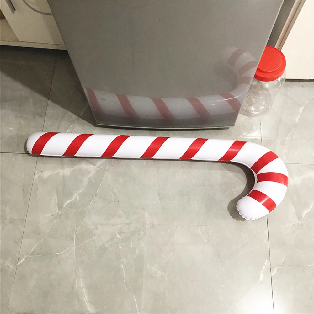 1-40 Uds. Globos inflables de bastón de caramelo de Navidad de 90cm decoración de bastones de caramelo al aire libre para suministros de decoración navideña 2023 Navidad