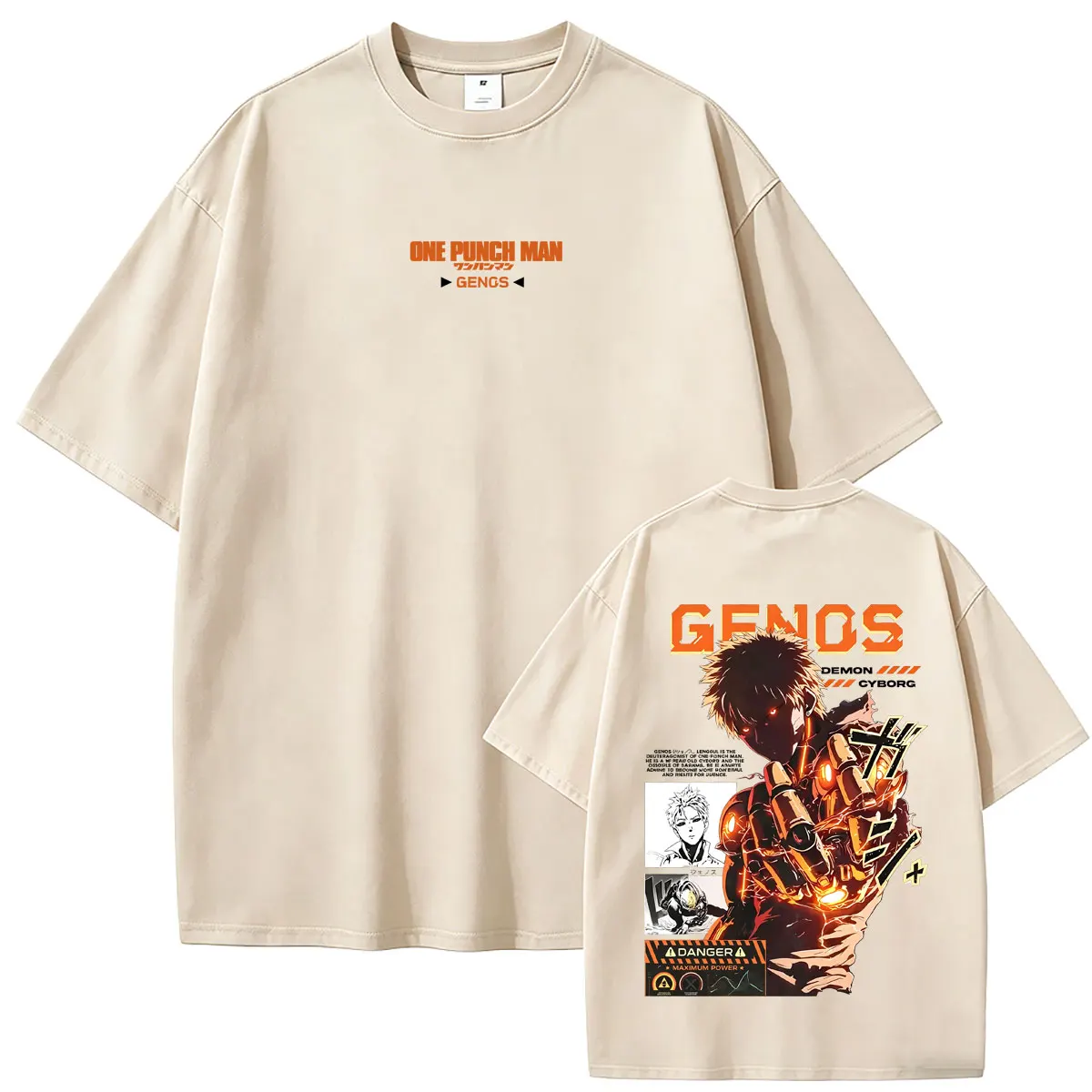 Anime One Punch Man T-Shirt Manga Genos Grafik-T-Shirts Sommer Herren Damen Kleidung Lässiges T-Shirt Unisex Vintage Übergroße T-Shirts – Detail 7