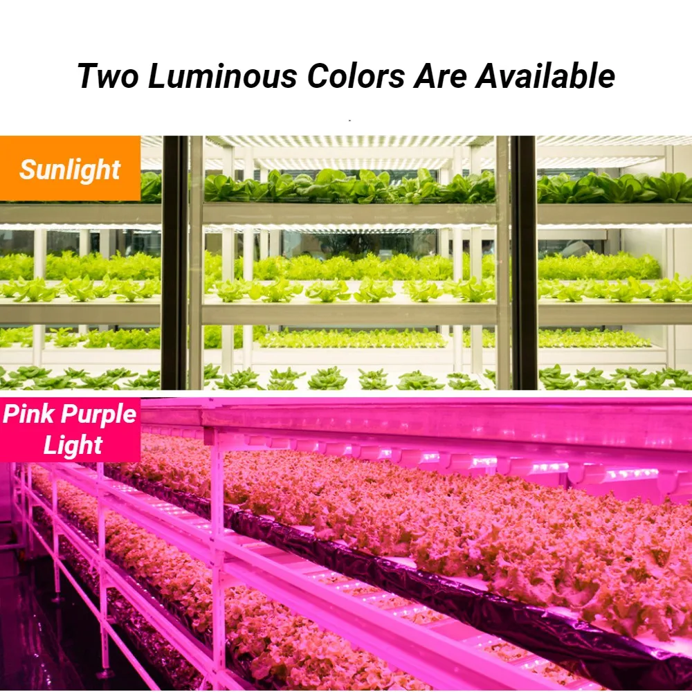 ABKO-LED Grow Light Strip 50cm 3-Head for Indoor Flower Rack Plants Growing Sunlight Full Spectrum Lamp EU Plug