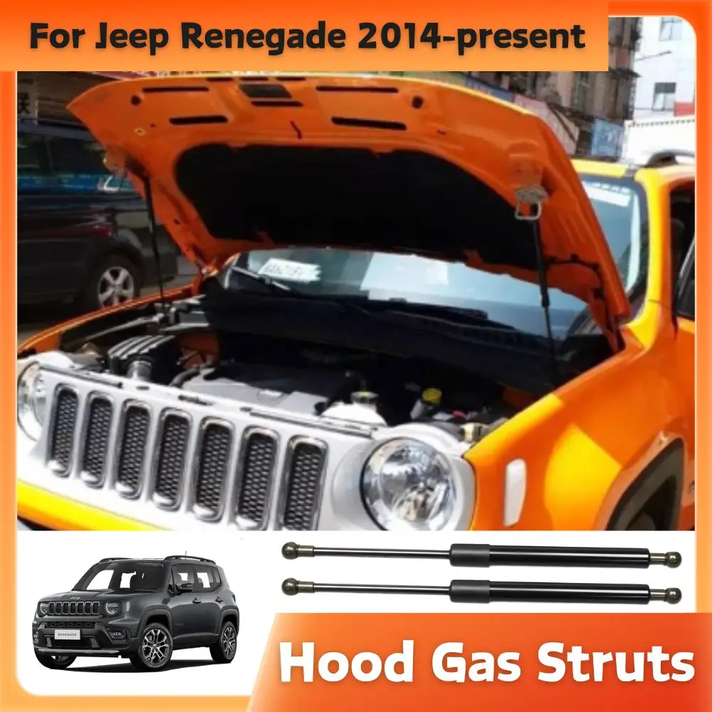 

Hood Struts for Jeep Renegade 2014-present Front Bonnet Gas Springs Shock Absorbers Dampers Lift Supports 2PCS