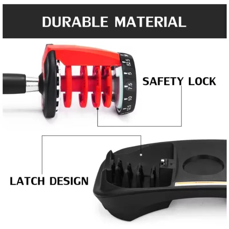 

Custom Adjustable Stainless Steel Dumbbell Sets Rubber Coating Custom Color Home Use Fitness Professional Training Gear 32kg