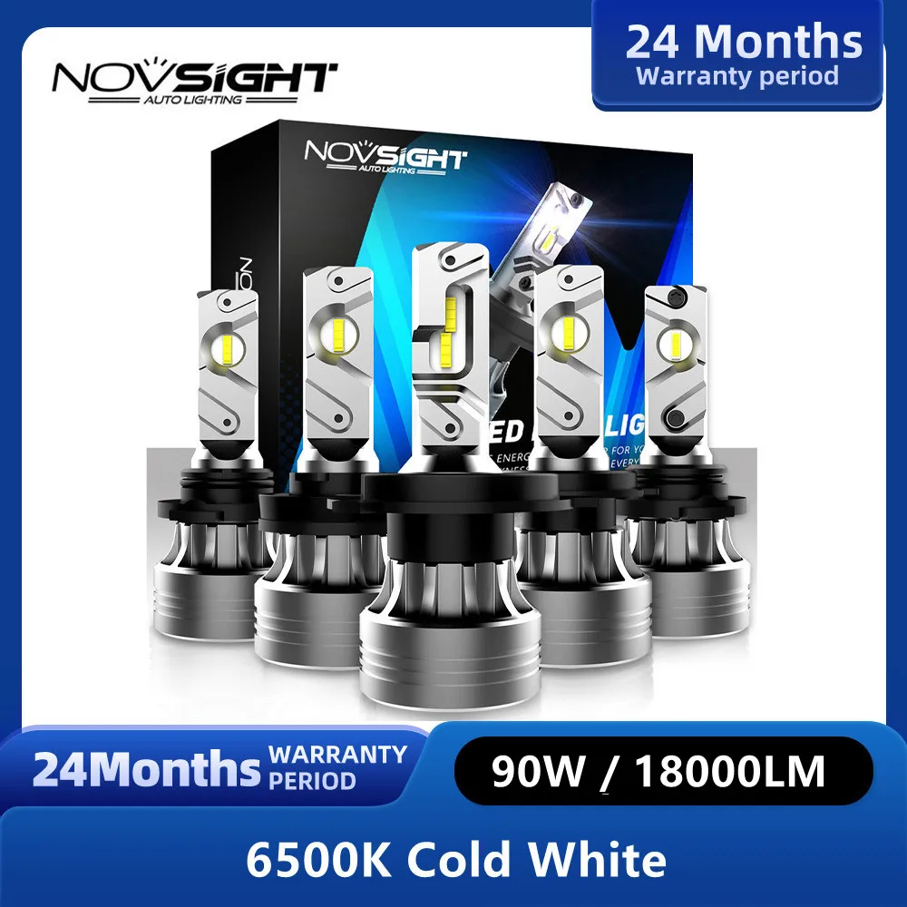 Novsight H4 LED Headlight For Car H7 LED H1 H3 H11 9005 9006 9007 9008 6500K 18000LM 90W 12V LED Auto Headlamp Fog Light Bulbs