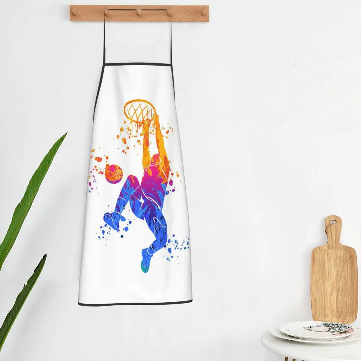 Baseball Football Printed Apron Chef Cooking Tablier Sleeveless Bib Kitchen Cleaning Pinafore for Women Men Painting