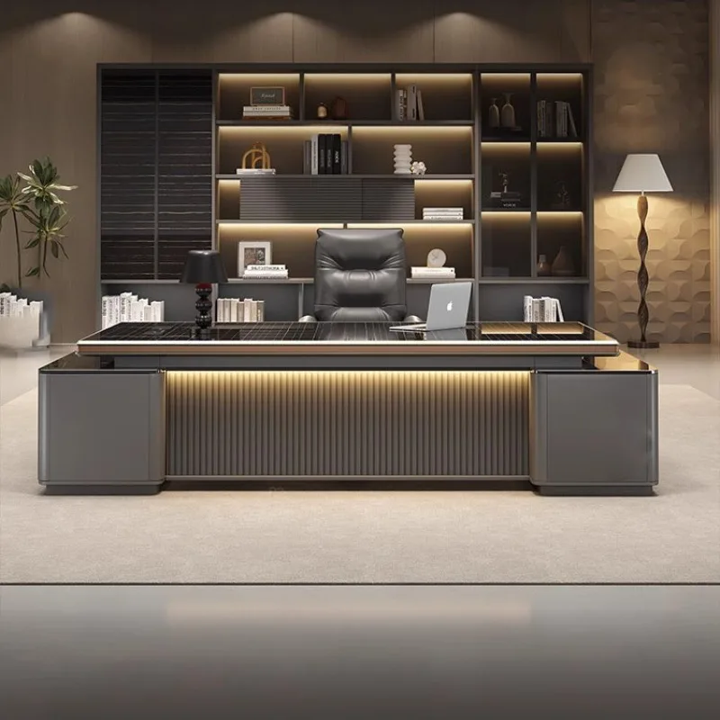 Luxury Wooden Office Desk Modern Lshaped Gaming Shelves Design Office Desk Organizers Aesthetic Tavolino Commercial Furniture