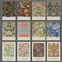 Vintage Leaf Flower William Morris Museum Canvas Painting Nordic Posters and Prints Wall Art Pictures for Living Room Home Decor