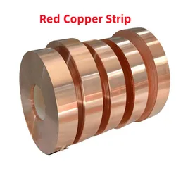 High Purity Red Copper Strip High Electrical And Thermal Conductivity Copper Foil Grounding Pure Copper Sheet Zero-cut Copper