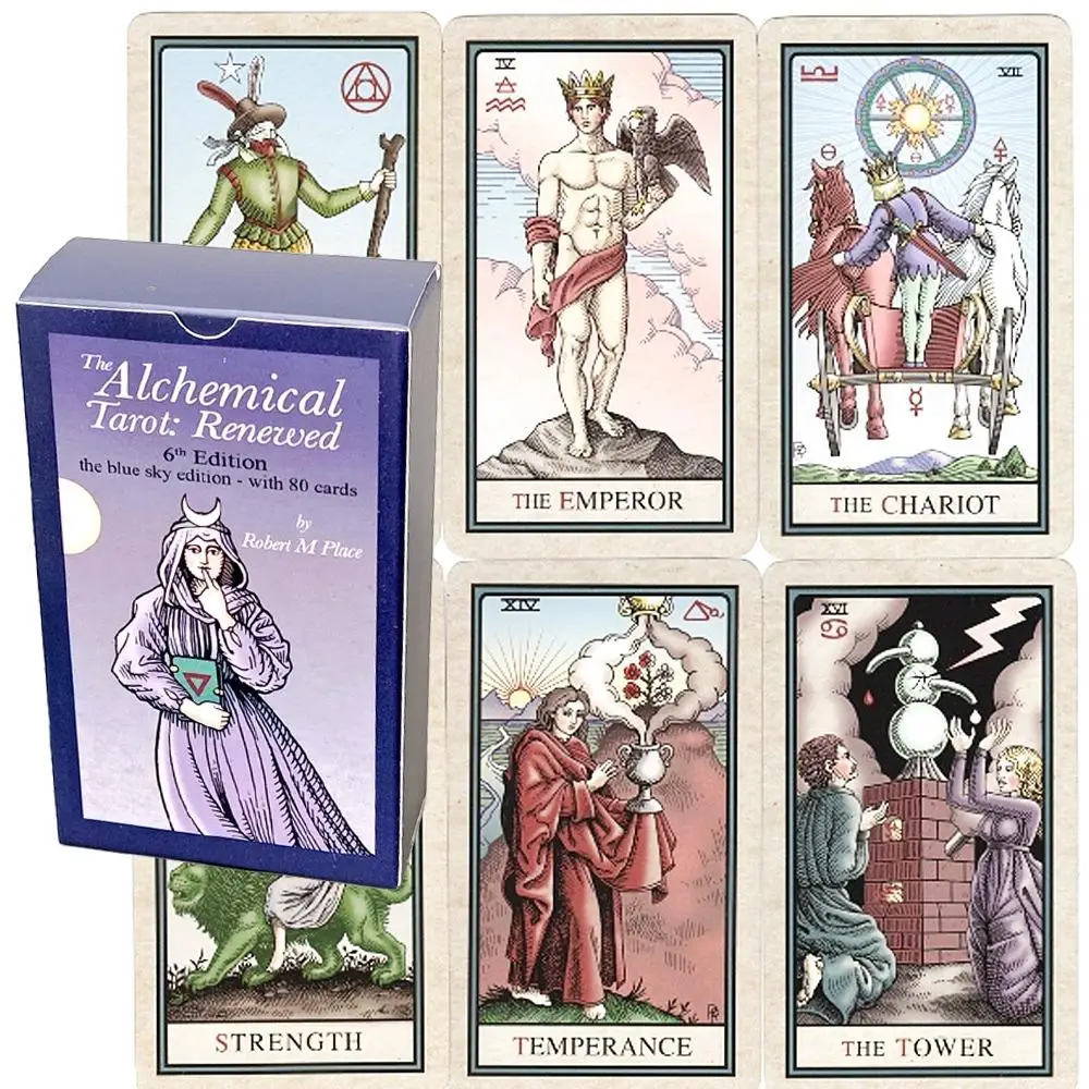 The Alchemical Tarot Renewed 6th Editiona 12*7cm 80-card Tarot Deck Links Between Alchemical Symbolism and Traditional Imagery