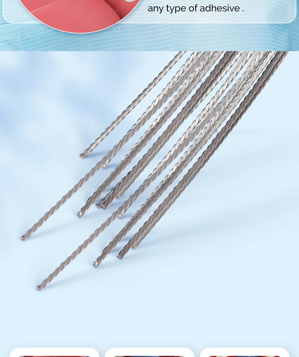 10 Teile/paket AZDENT Dental Kieferorthopädische Lingual Retainer Drähte Flache Gerade Twist Drähte Edelstahl 15 cm Zahnmedizin Materialien – Detail 7