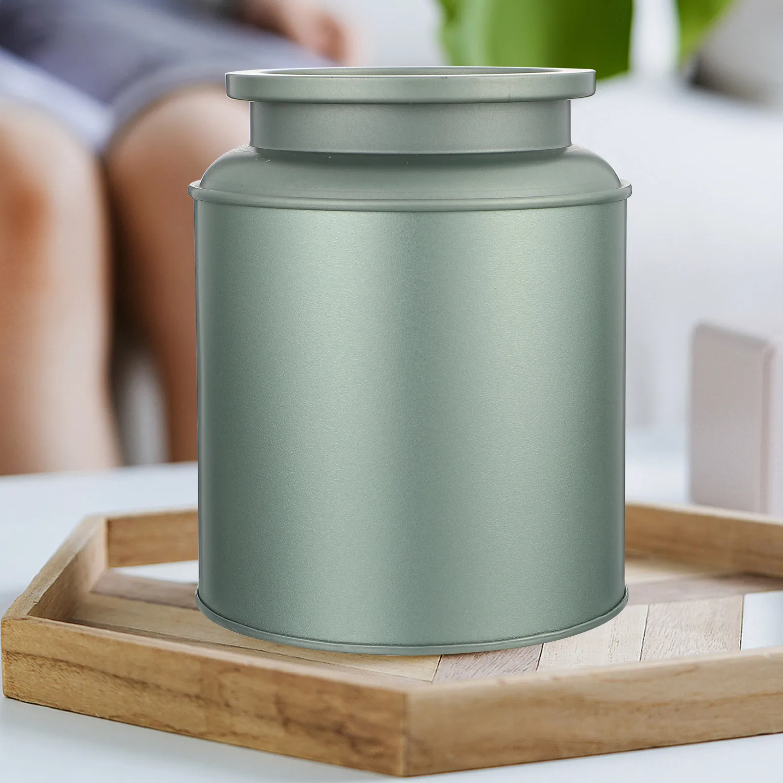 

Premium Tinplate Storage Container With Lid Dustproof Sealed Jar For Tea Leaves Candies Snacks Compact Kitchen Organizer