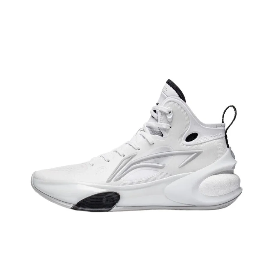 Li Ning YuShuai 17 Comfortable Abrasion Resistant High top Basketball Shoes Men's Black White ABAT043-4