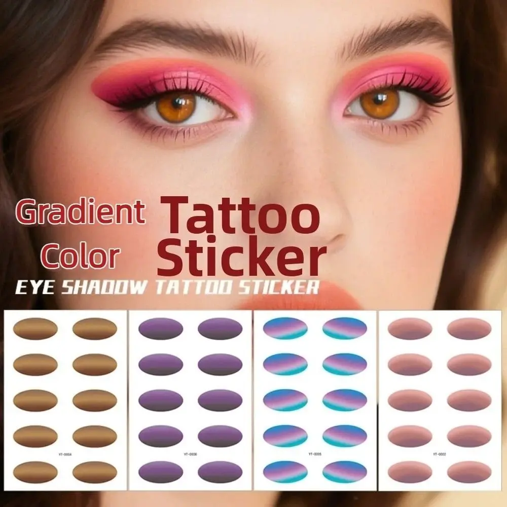 Gradient Color Eye Shadow Tattoo Stickers Leopard Print Wedding Tool Leopard Print Tattoo Decals Waterproof Flash
