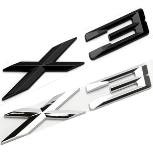 3D ABS Hitam Krom Huruf Mobil Lencana Bagasi Belakang Logo X3 untuk BMW X3 F25 Stiker Emblem X3 E83 F25 G01 Aksesori Huruf 12 stiker cloud penjualan terbaik - №