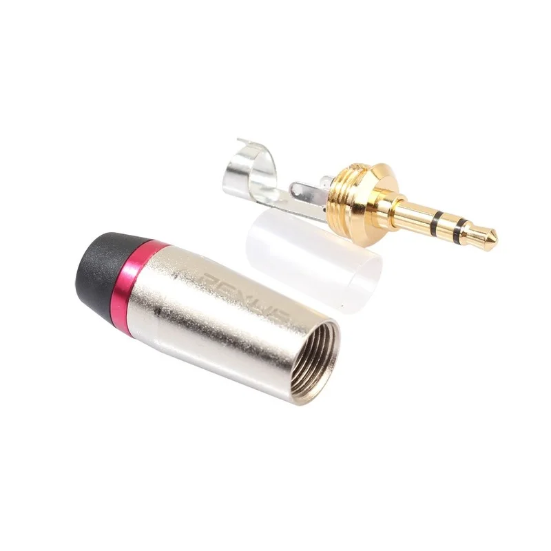 1-10pcs Zinc Alloy Shell Gold-plated Head 3.5 Stereo Headphone Plug 3.5mm Audio Soldering Plug