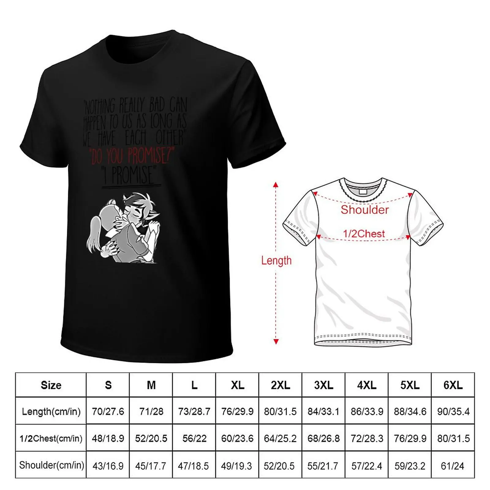 Catradora - You promise? - Catra and Adora T-Shirt All Weather Casual Short Sleeve