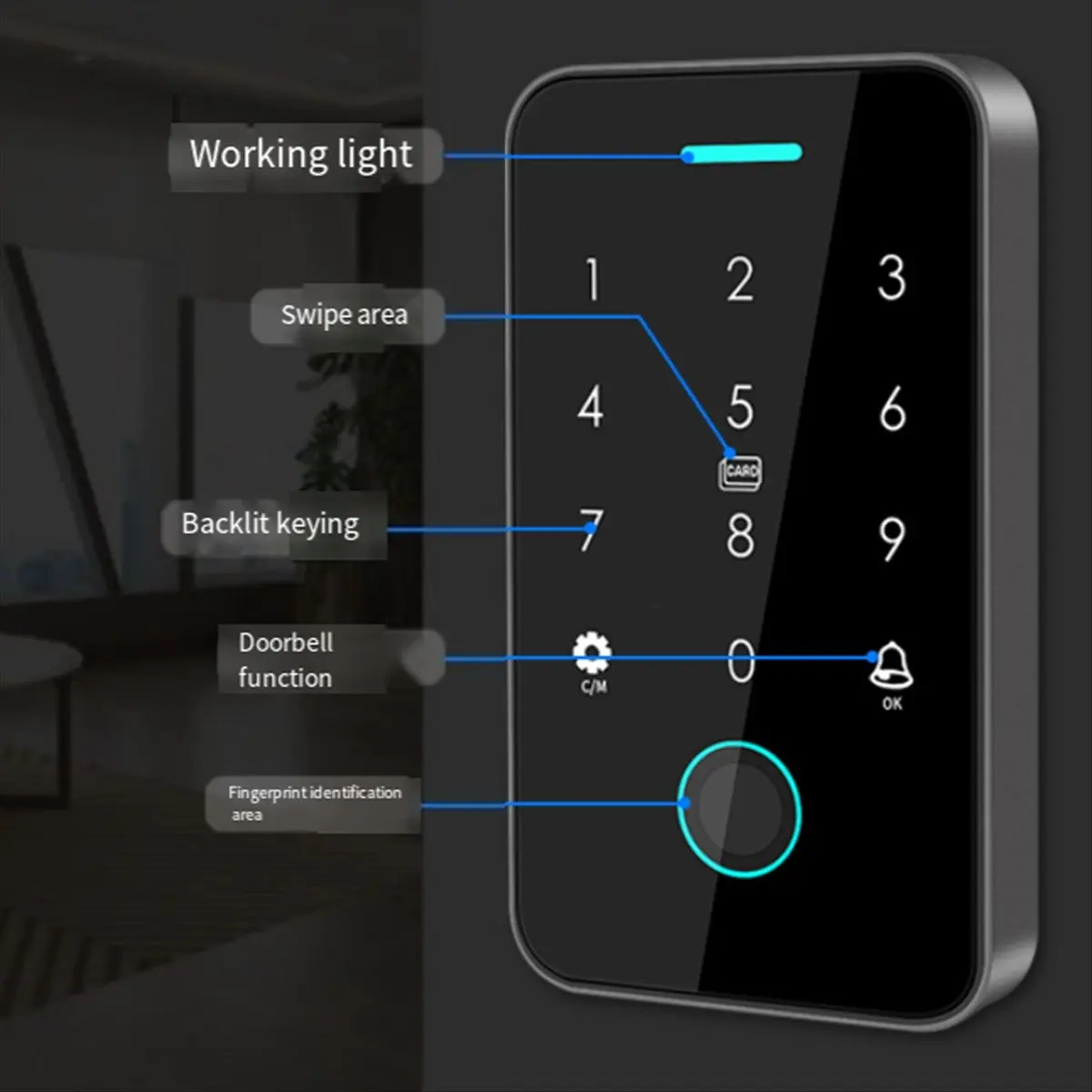 【~ New Y24A】Dual RFID 125Khz+13.56MHz Tuya Outdoor Fingerprint Access Control Keypad IP67 Waterproof Biometrics Door Opener
