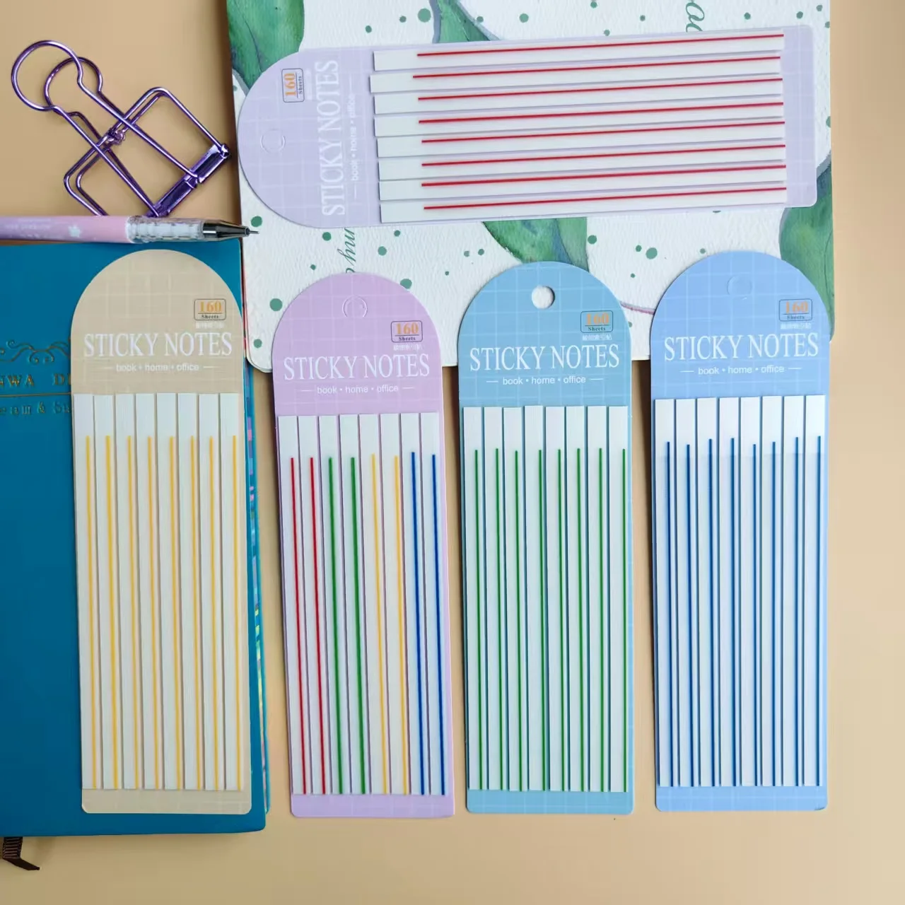 160 pezzi e quattro colori PET adesivi indice traslucidi colorati pennarelli per libri nota di lettura evidenziatore frasi chiave note adesive