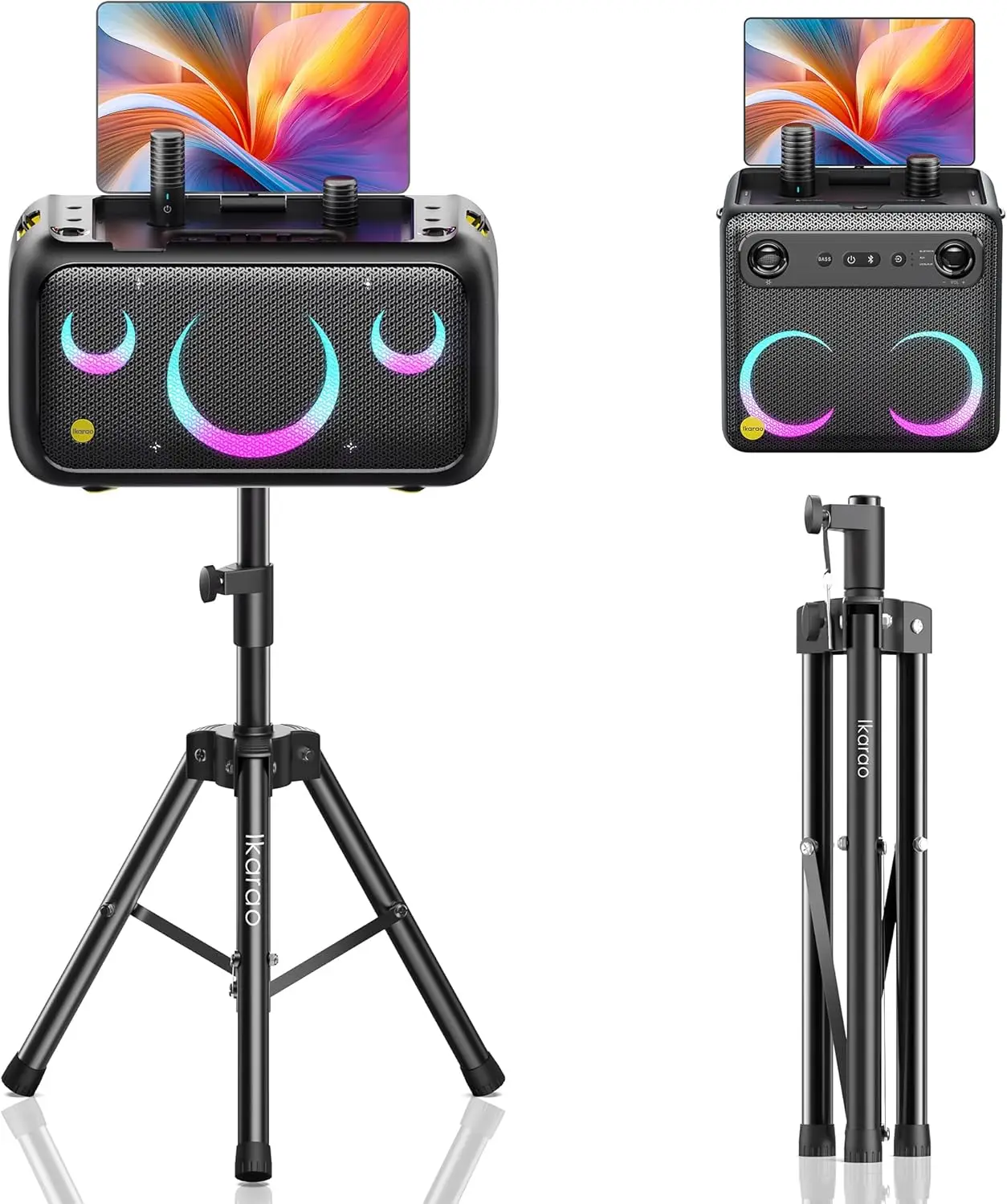 

Adjustable Speaker Stand 36"-47", Heavy Duty Carbon Steel Tripod, 66lbs Load, 35mm Insert for PA DJ System